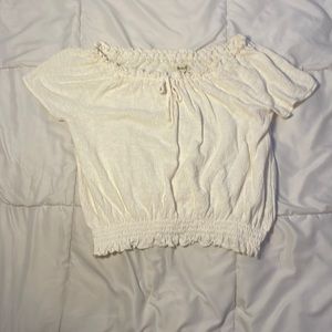Madewell Cotton Textured Boho Blouse Crème XS